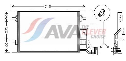 Kondensaator, kliimaseade AVA COOLING SYSTEMS VN5189 AVA COOLING SYSTEMS VN5189 Kliimaradiaator Skoda SUPERB 2003