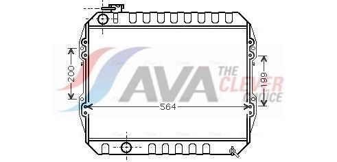 AVA COOLING SYSTEMS Radiateur du moteur VNA2088 AVA COOLING SYSTEMS VNA2088 Radiateur de refroidissement moteur Taro Pick-up prix