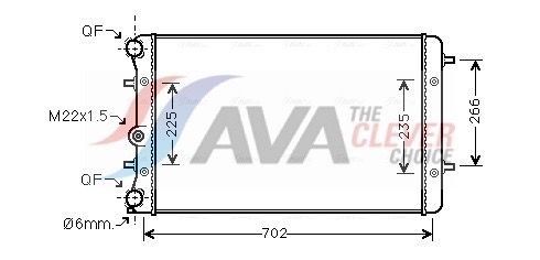 Jäähdytin, moottorin jäähdytys AVA COOLING SYSTEMS VNA2174 AVA COOLING SYSTEMS VNA2174: Moottorin jäähdytin Volkswagen NEW BEETLE 2009