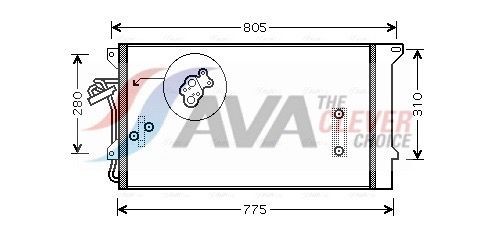 AVA COOLING SYSTEMS Kondensators, Gaisa kond. sistēma VNA5244D AVA COOLING SYSTEMS VNA5244D Kondicionieru radiatori VW Touareg 7L cena