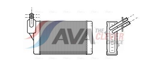 AVA COOLING SYSTEMS Výmenník tepla vnútorného kúrenia VNA6060 Výmenník tepla vnútorného kúrenia AVA COOLING SYSTEMS HIACE VNA6060 lacné