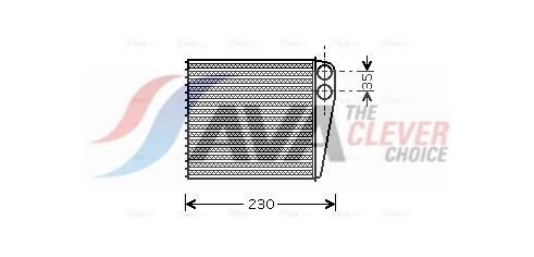 AVA COOLING SYSTEMS Varmeapparat register VNA6229 Varmeveksler AVA COOLING SYSTEMS Toyota STARLET VNA6229