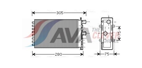 AVA COOLING SYSTEMS Výmenník tepla vnútorného kúrenia VNA6239 Výmenník tepla vnútorného kúrenia AVA COOLING SYSTEMS HIACE VNA6239 lacné