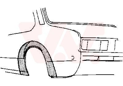VAN WEZEL Sidewall 3723.46 VAN WEZEL 3723.46 VAUXHALL VX Saloon wheel arch replacement