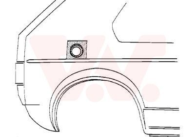 VAN WEZEL Kylkipaneeli 3734191 Opel Astra F CC pyöräkotelo VAN WEZEL 3734191
