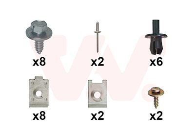VAN WEZEL Monteringssett, hjulskjerm 3742796 VAN WEZEL 3742796 Skvettskjerm Opel Kadett C Stasjonsvogn originale pris