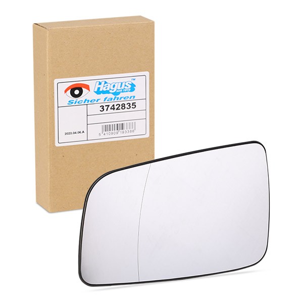 VAN WEZEL Spoguļstikls, Ārējais atpakaļskata spogulis 3742835 3742835 Atpakaļskata spogulis OPEL AGILA VAN WEZEL