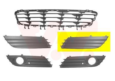 VAN WEZEL Bumper grill 3745591 VAN WEZEL 3745591 Astra H Caravan sport grille cost