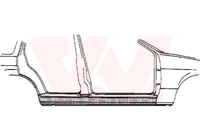 Plaat instaprand VAN WEZEL 3766104 VAN WEZEL 3766104 Zijskirts OPEL VECTRA 2004
