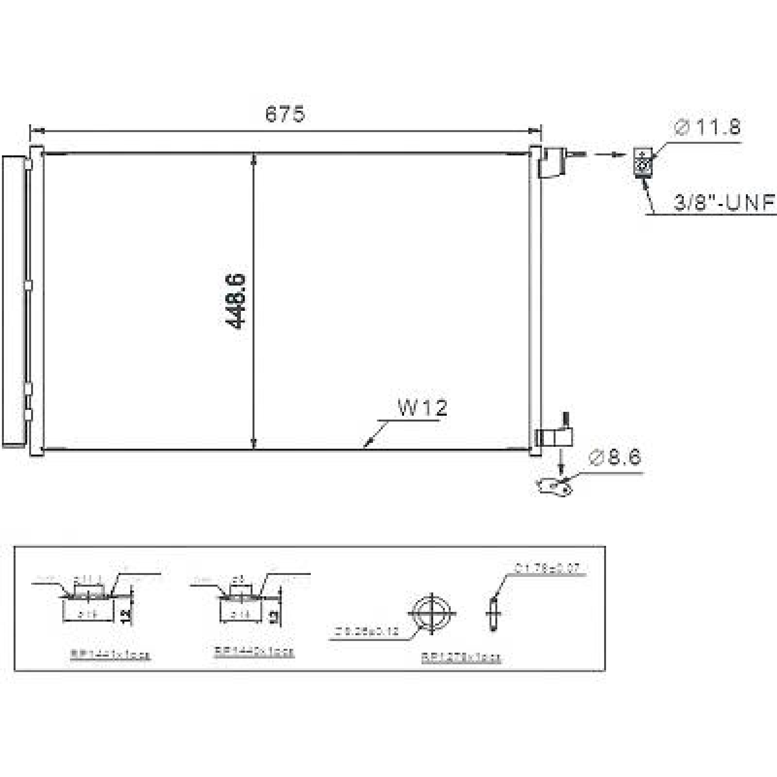 DIEDERICHS Condensor voor airco DCC1963 DCC1963 Condensor DIEDERICHS MERCEDES-BENZ 170
