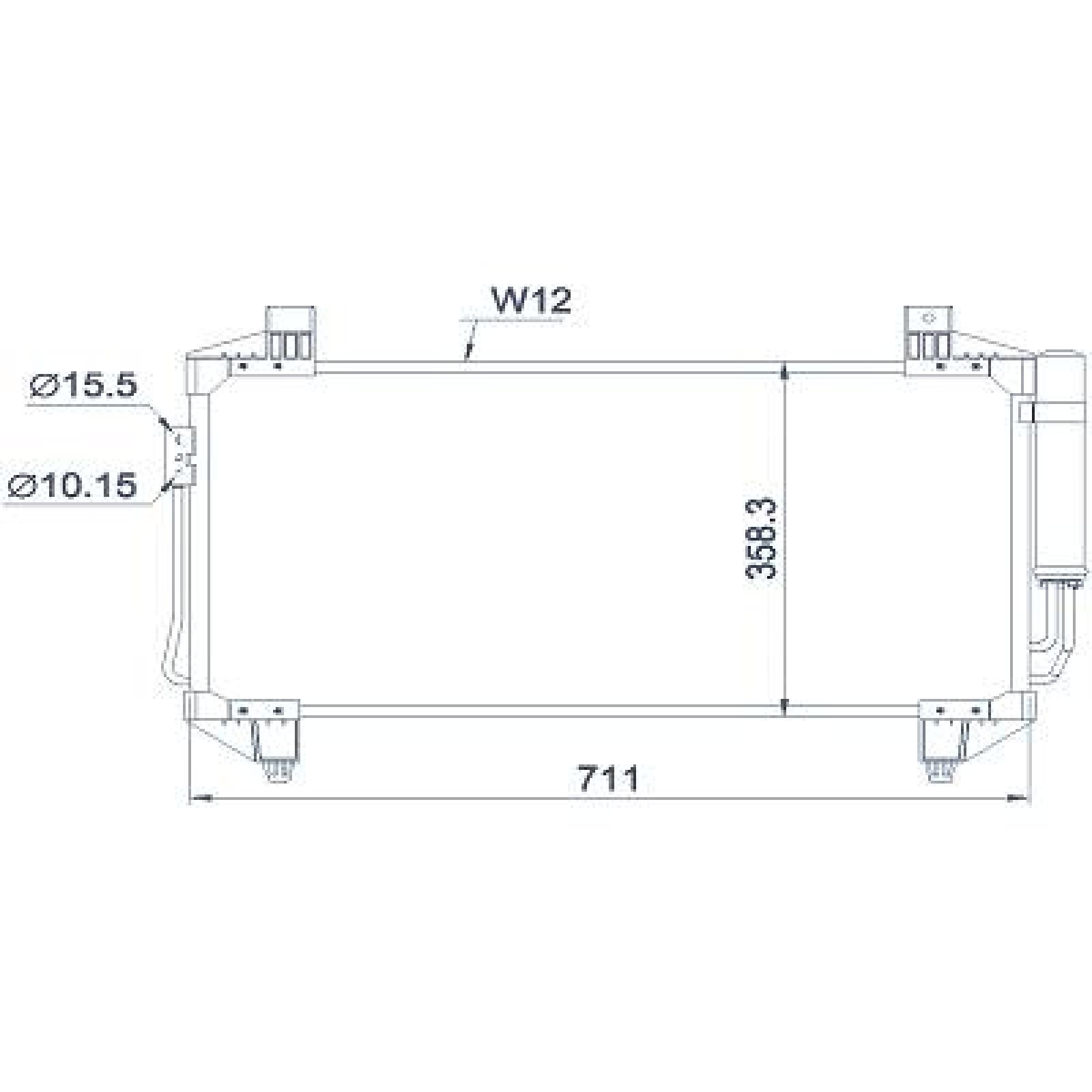 DIEDERICHS Condenseur, climatisation DCC1988 DCC1988 Condenseur de clim MITSUBISHI OUTLANDER DIEDERICHS