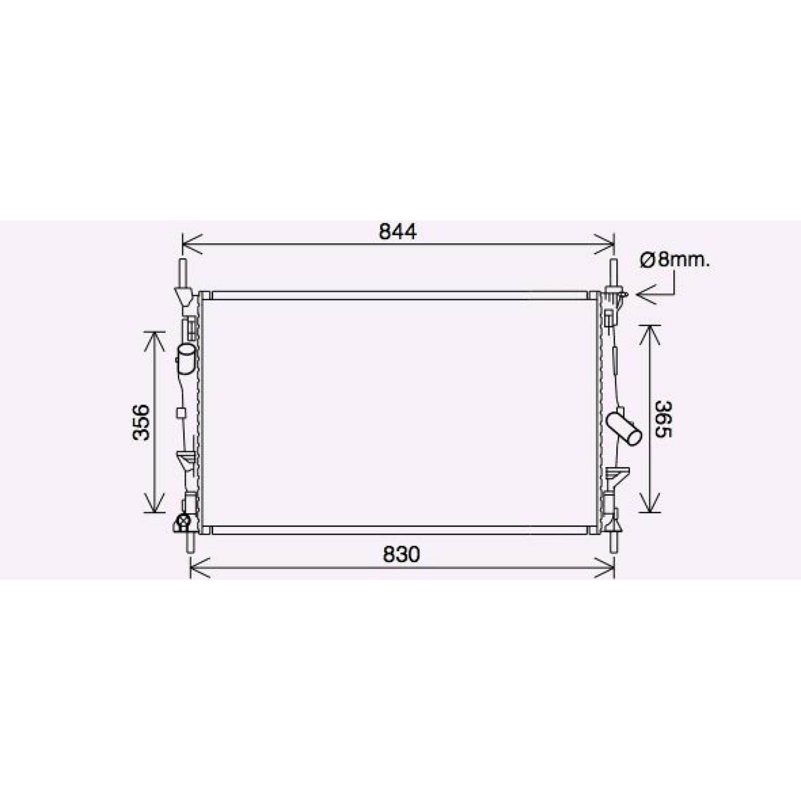 DIEDERICHS Radiaator, mootorijahutus DCM3874 DIEDERICHS DCM3874 Mootori jahutusradiaator FORD Transit Mk7 Buss (V363) odav