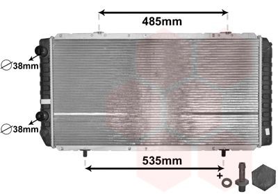 VAN WEZEL Radiaator, mootorijahutus 40002268 Radiaator Citroën 244 40002268 VAN WEZEL