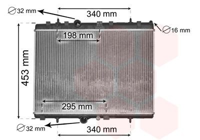 VAN WEZEL Radiateur 40002290 VAN WEZEL 40002290 Koelmodule 207 CC Peugeot prijs