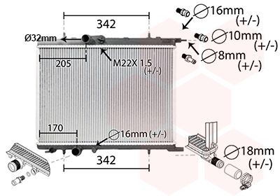 VAN WEZEL Radiateur du moteur 40002300 VAN WEZEL 40002300 Radiateur moteur Peugeot Partner 1 prix