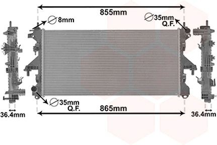 Kylare VAN WEZEL 40002304 VAN WEZEL 40002304: Motorkylare Peugeot BOXER 2007