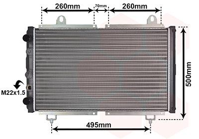 VAN WEZEL Radiateur du moteur 40002319 VAN WEZEL 40002319 d'origine Radiateur de refroidissement moteur Simca 1100 3/5 portes coût
