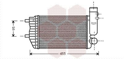 Intercooler VAN WEZEL 40004183 VAN WEZEL 40004183: Radiateur de turbo Citroen JUMPER 2004