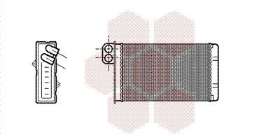 VAN WEZEL Kachelradiateur, interieurverwarming 40006015 Peugeot 504 Kachelradiateur VAN WEZEL 40006015