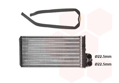 VAN WEZEL Kachelradiateur, interieurverwarming 40006233 Peugeot 607 Voorverwarmer interieurverwarming VAN WEZEL 40006233