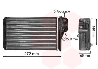VAN WEZEL Siltummainis, Salona apsilde 40006292 Salona apsildes radiators VAN WEZEL Peugeot 504 40006292