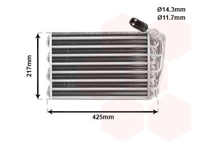 VAN WEZEL Förångare till AC 4000V010 VAN WEZEL 4000V010 Förångare Citroën C5 Sedan original