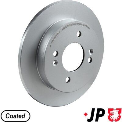 JP GROUP Bremžu diski 3663200700 JP GROUP 3663200700 Bremžu diski KIA Picanto ba lēti