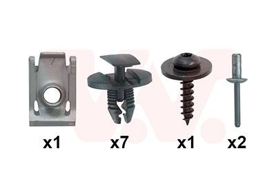 VAN WEZEL Kit de montagem, guarda-lamas 4029796 Guarda-lamas Peugeot 741B, 20D 4029796 VAN WEZEL