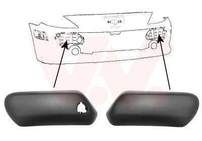 VAN WEZEL Prydnads- / Skyddslist, kylargaller 4041599 4041599 VAN WEZEL stötfångarlist ALFA ROMEO SPIDER