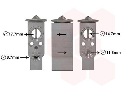 VAN WEZEL Expansionsventil, Klimaanlage 43001332 43001332 Expansionsventil VAN WEZEL VW CADDY