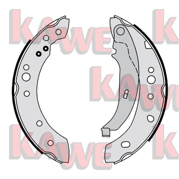 KAWE Bremsesko sett 01161 Trommelbremser KAWE Renault MEGANE 01161