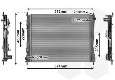 Radiatore motore VAN WEZEL 43002375 VAN WEZEL 43002375 Radiatore acqua Renault TWINGO 2020