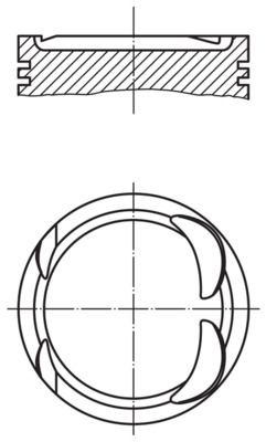 MAHLE Pistone motore 021 PI 00117 002 MAHLE 021PI00117002 Pistone Volkswagen KARMANN GHIA originali