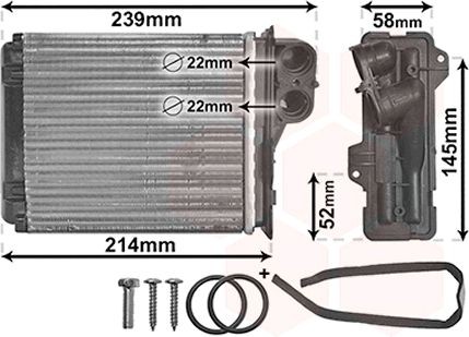 VAN WEZEL Výmenník tepla vnútorného kúrenia 43006398 VAN WEZEL 43006398 originálne Radiátor kúrenia Duster Off-Road cena