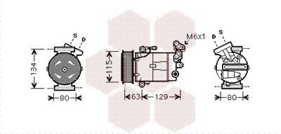 VAN WEZEL Air conditioning compressor 4300K384 4300K384 VAN WEZEL ac compressor for RENAULT SAFRANE