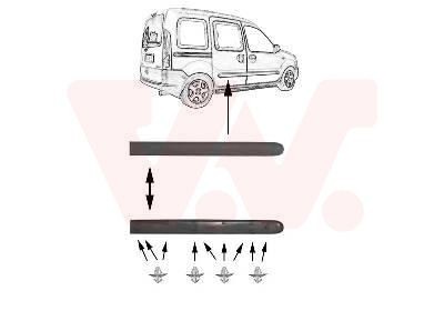 VAN WEZEL Prydnads- / Skyddlist, dörr 4310426 4310426 VAN WEZEL billister Renault MEGANE