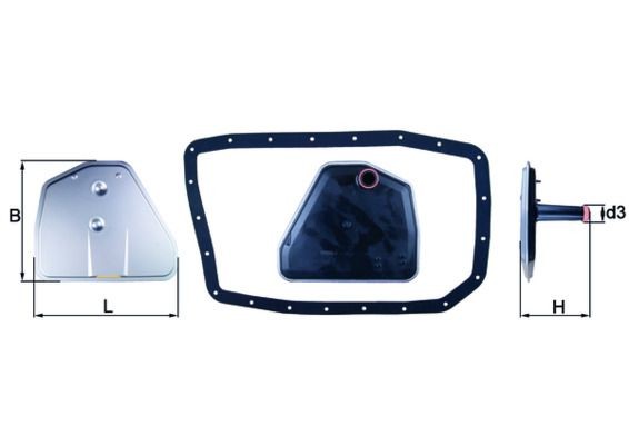 MAHLE Conjunto do filtro hidráulico, caixa velocidades automática HX 162D HX 162D Filtro de transmissão MAHLE FORD COUGAR