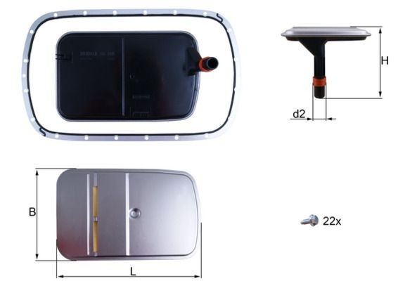 MAHLE Hüdraulikafiltrikomplekt, automaatkäigukast HX 165KIT HX 165KIT Hüdraulikafiltrikomplekt automaatkäigukast BMW X6 MAHLE