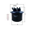 MAHLE ORIGINAL | Filtro de combustível KL 1050D para HONDA CRX II Coupe (ED, EE) baratas online