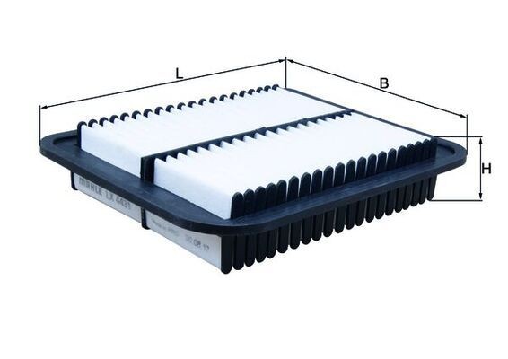 Luchtfilter MAHLE LX 4431 MAHLE LX 4431: Luchtfilter van de motor Mitsubishi OUTLANDER 2012