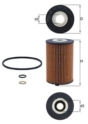 Oljefilter MAHLE OX 1158D MAHLE OX 1158D Oljefilter SSANGYONG KORANDO 2020