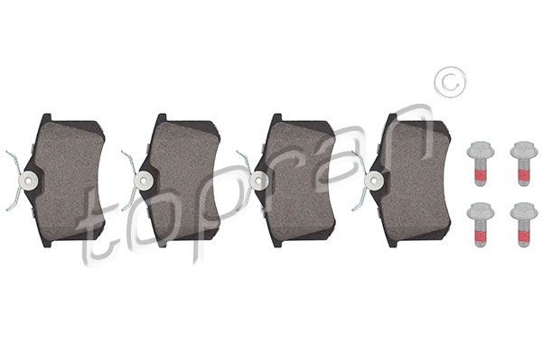 TOPRAN Bromsbelägg 117 055 117 055 Bromsbelägg TOPRAN SMART FORTWO