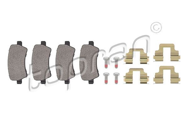 TOPRAN Bromsbelägg 304 763 304 763 TOPRAN bromsklossar SMART FORTWO