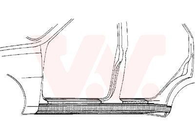 VAN WEZEL Rocker panel 4337103 VAN WEZEL 4337103 RENAULT Trafic I Platform/Chassis (PX) rocker panel replacement