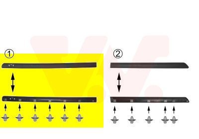 VAN WEZEL Ajtóvédő díszléc 4338423 VAN WEZEL 4338423 Ajtók Chevrolet Blazer K5 1976