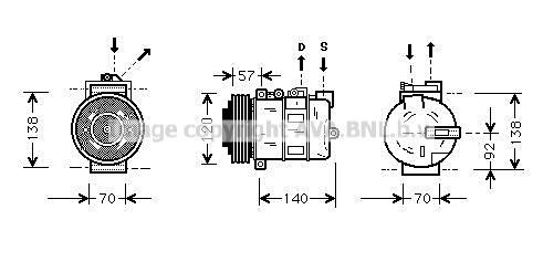 PRASCO Klimakompressor AUAK056 PRASCO AUAK056 MG 6 Hatchback Aircondition kompressor originale pris