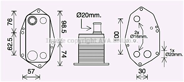PRASCO Oliekoeler BW3571 BMW X5 Oliekoeler PRASCO BW3571