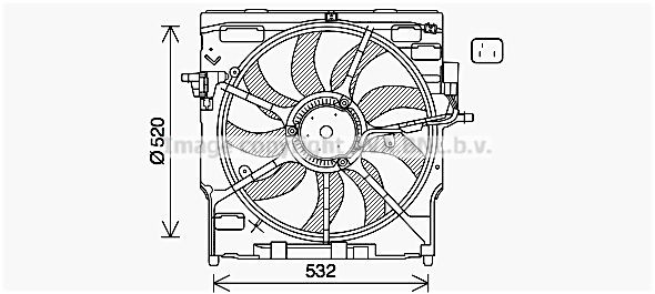 PRASCO Kjølevifte BW7563 Radiatorvifte PRASCO BMW Z4 BW7563