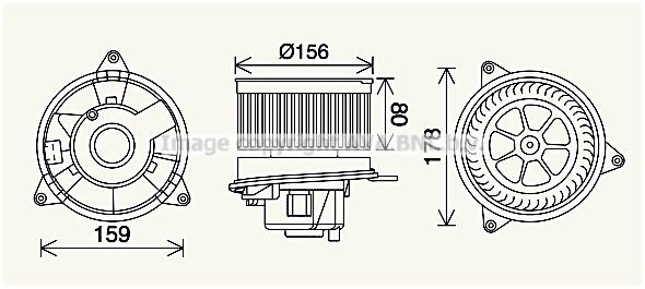 PRASCO El-motor, kabineblæser FD8638 Kabineblæser PRASCO Ford TOURNEO CONNECT FD8638
