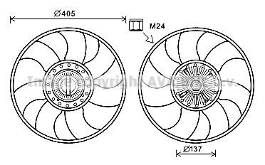 PRASCO Radiatora ventilators FDF609 PRASCO FDF609 Radiatora ventilators